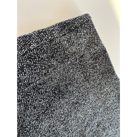 Ann Taylor LOFT Wool Blend Tweed Mini Skirt Women's Large Black Gray Lined - Picture 2 of 6